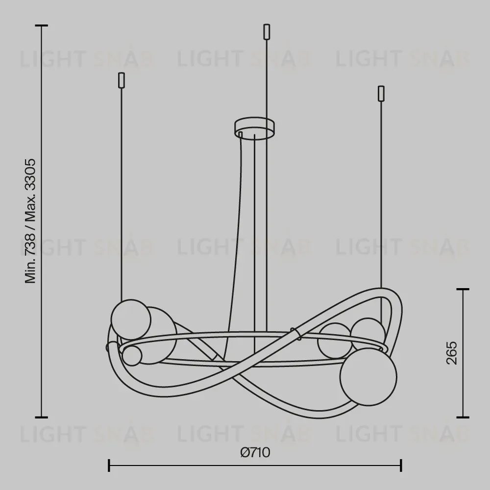 Подвесная люстра Maytoni Oasis MOD289PL-L44BS3K MOD289PL-L44BS3K