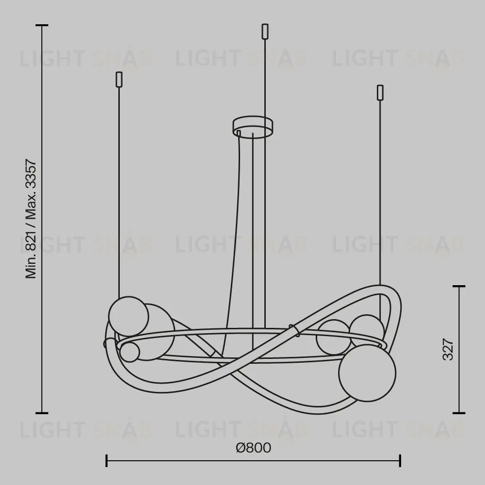 Подвесная люстра Maytoni Oasis MOD289PL-L53BS3K MOD289PL-L53BS3K