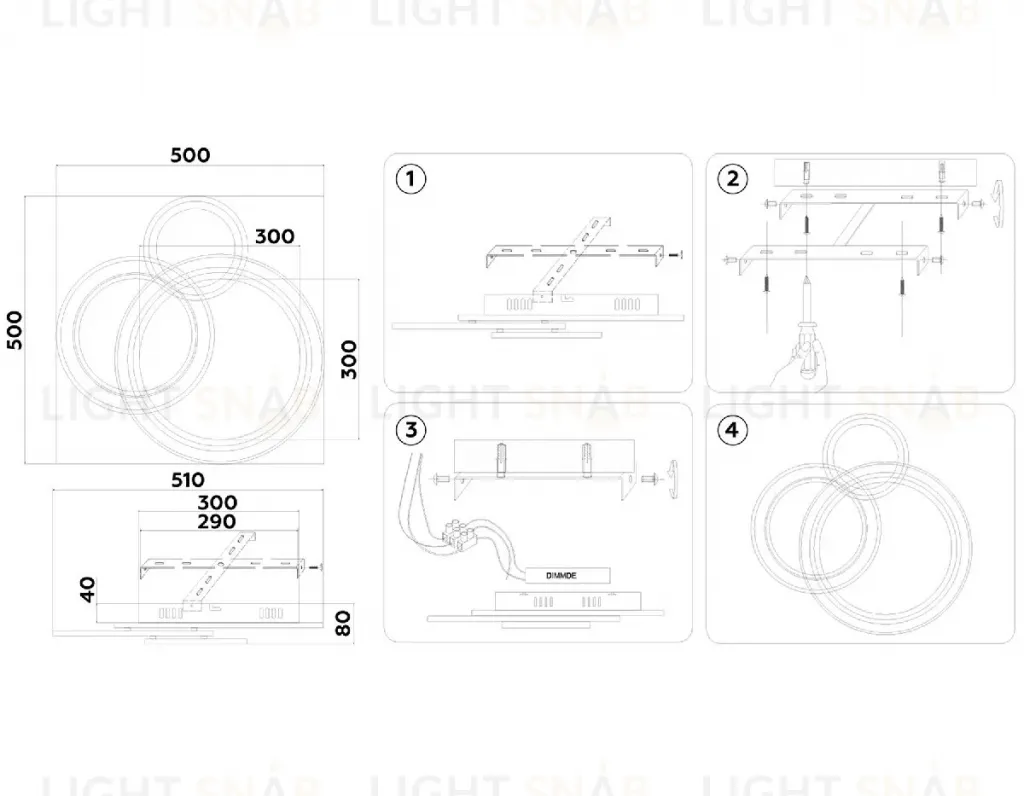 Потолочная люстра Ambrella Light Acrylica Disk FA8511 FA8511