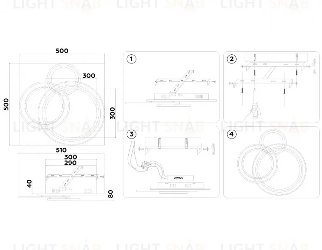 Потолочная люстра Ambrella Light Acrylica Disk FA8515 FA8515