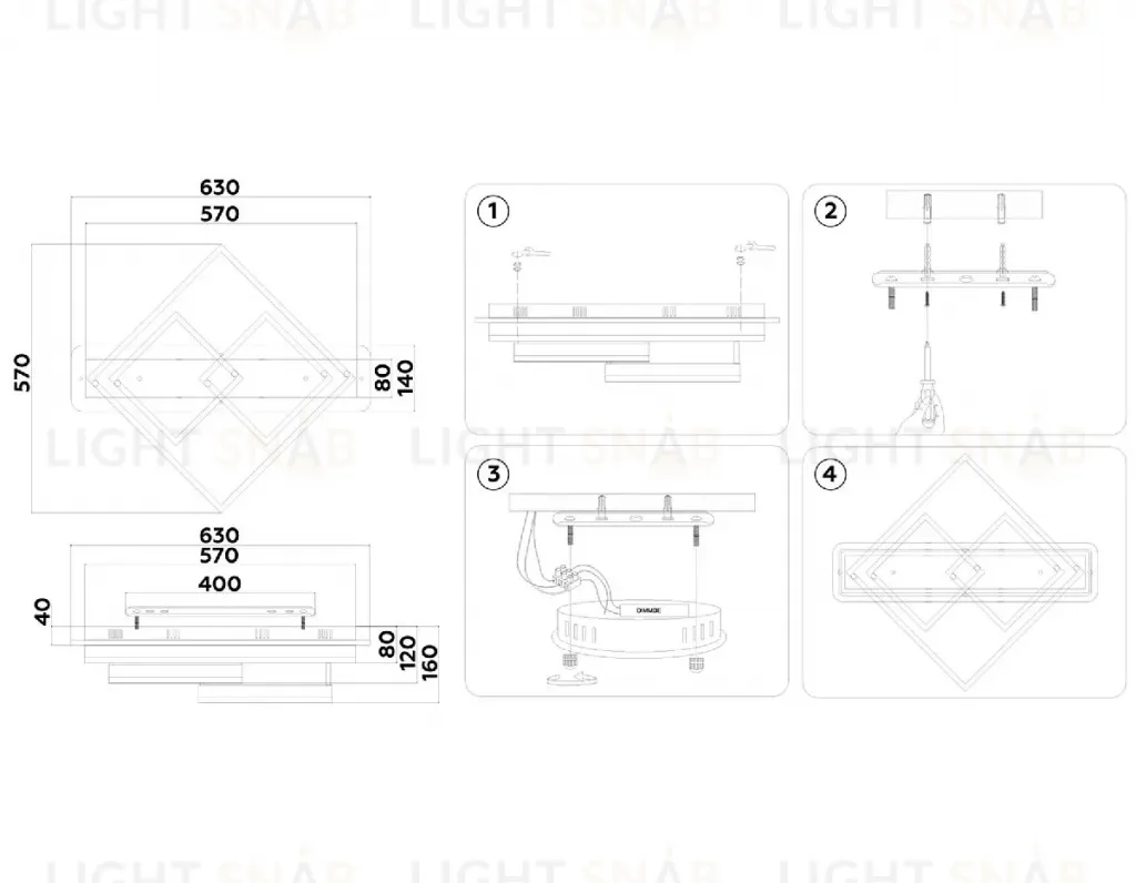 Потолочная люстра Ambrella Light Acrylica Disk FA8531 FA8531