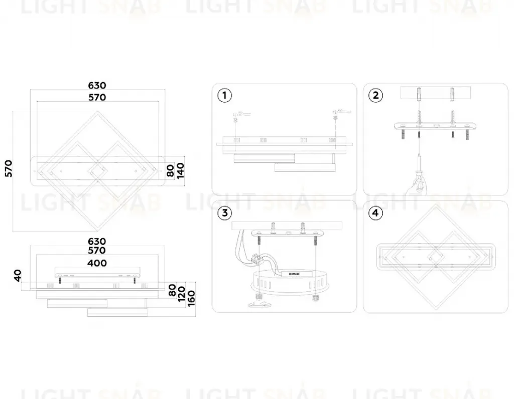 Потолочная люстра Ambrella Light Acrylica Disk FA8533 FA8533