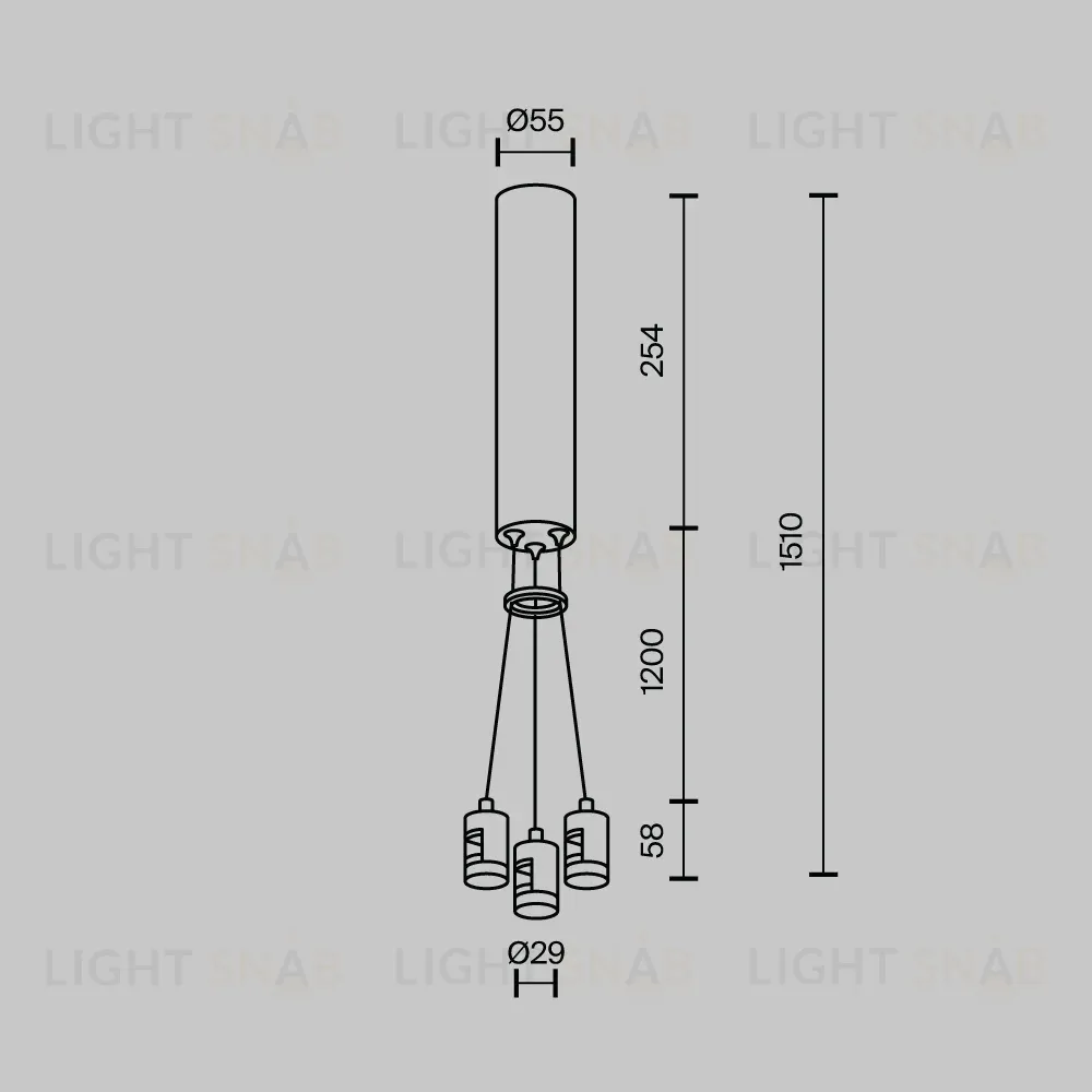 Подвесной набор для шинопровода Maytoni Flarity TRA154SW-BB-R-BS TRA154SW-BB-R-BS