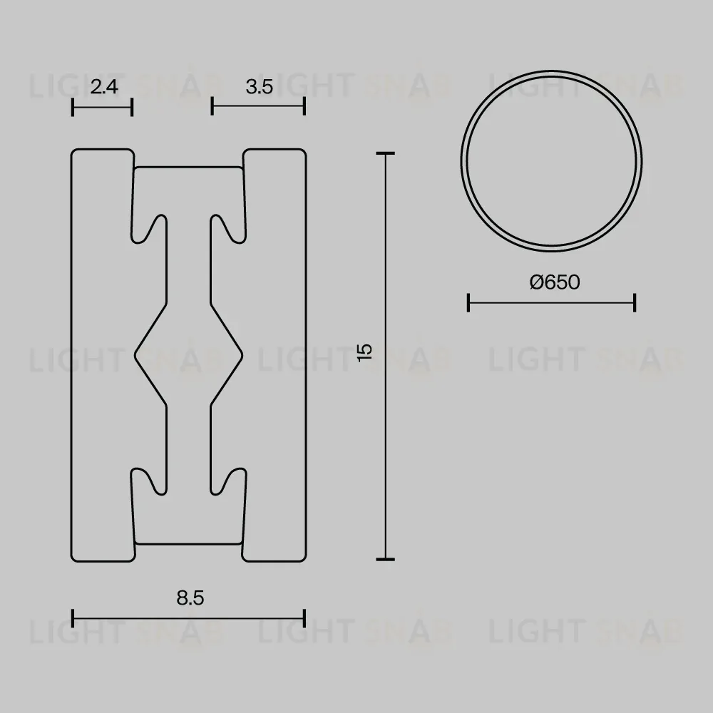 Шинопровод магнитный круглый Maytoni Flarity TRX154-R-D650-BS TRX154-R-D650-BS