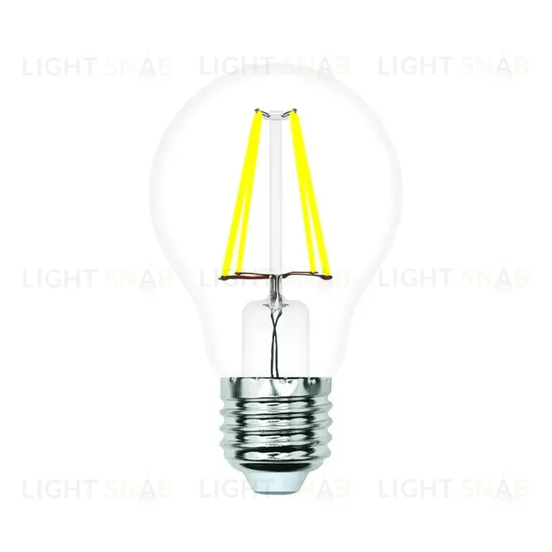 Лампа светодиодная филаментная Volpe E27 6W 4000K прозрачная LED-A60-6W/4000K/E27/CL/SLF UL-00008299 LED-A60-6W/4000K/E27/CL/SLF