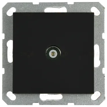 Розетка TV Jasmart проходная с накладкой черный матовый (soft touch) G6002PB G6002PB