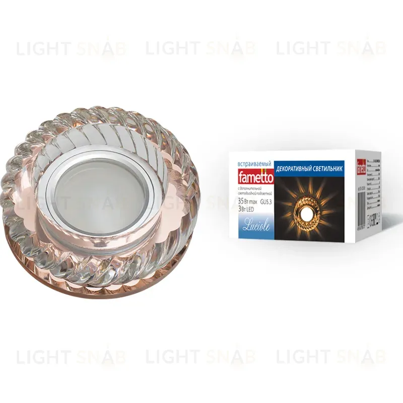 Встраиваемый светильник Fametto Luciole DLS-L123 GU5.3 BRONZE/CLEAR UL-00000373 DLS-L123 GU5.3 BRONZE/CLEAR