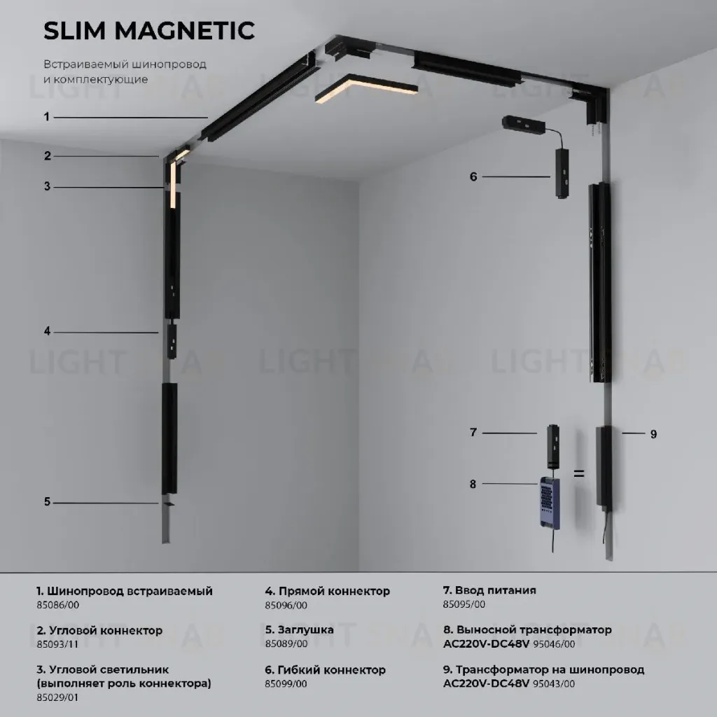 Трековый магнитный светильник Elektrostandard Slim Magnetic 4690389206474 85005/01 a067376 4690389206474