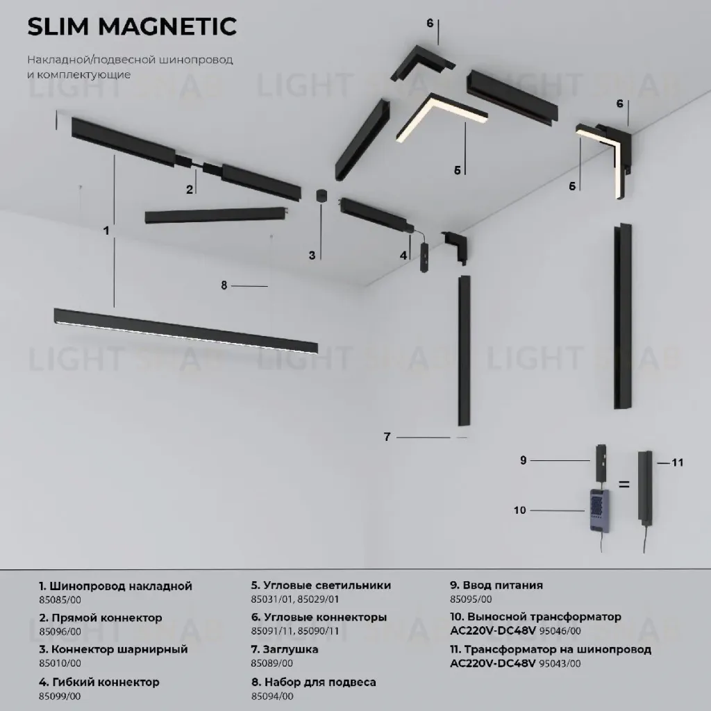 Трековый магнитный светильник Elektrostandard Slim Magnetic 4690389206474 85005/01 a067376 4690389206474