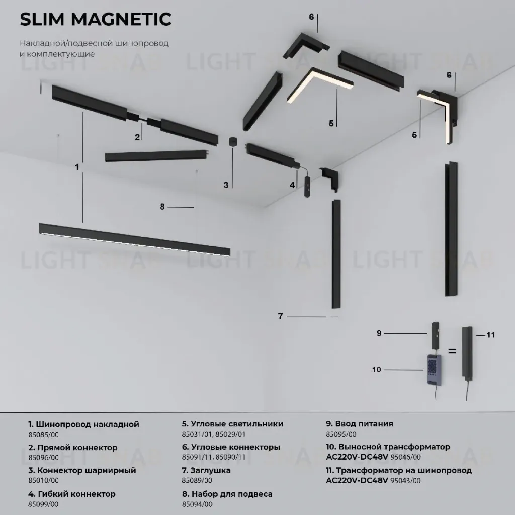 Трековый магнитный светильник Elektrostandard Slim Magnetic 4690389206429 85000/01 a067372 4690389206429