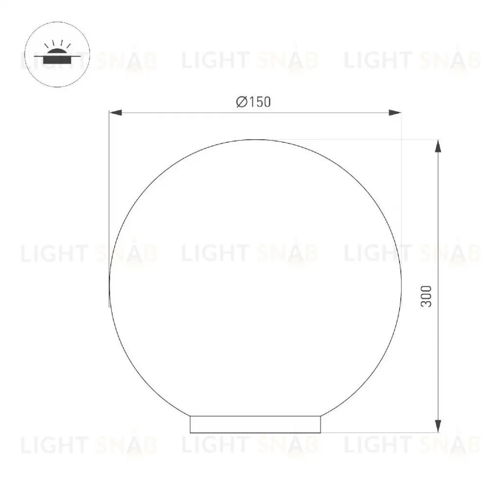 Ландшафтный светильник Arlight KT-GLOBE-R300-10W Warm3000 (DG, 275 deg, 24V) 046170 046170