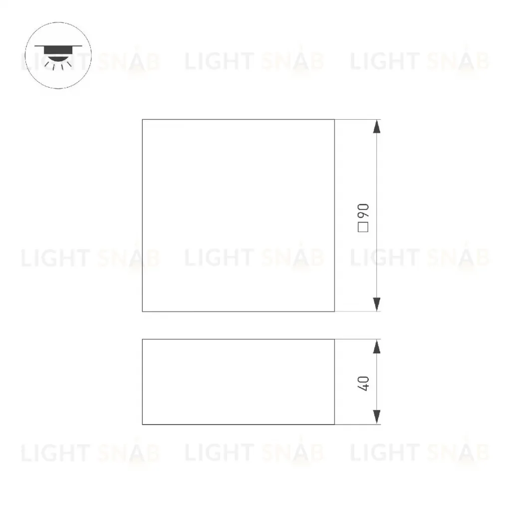 Встраиваемый светильник Arlight DL-GRIGLIATO-S90x90-12W Warm3000 (WH, 90 deg, 230V) 038332(1) 038332(1)