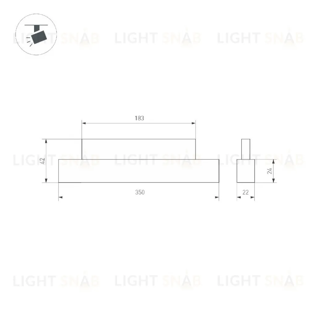 Трековый магнитный светильник Arlight MAG-ORIENT-FLAT-L350-12W Day4000 (WH, 80 deg, 48V) 049590 049590