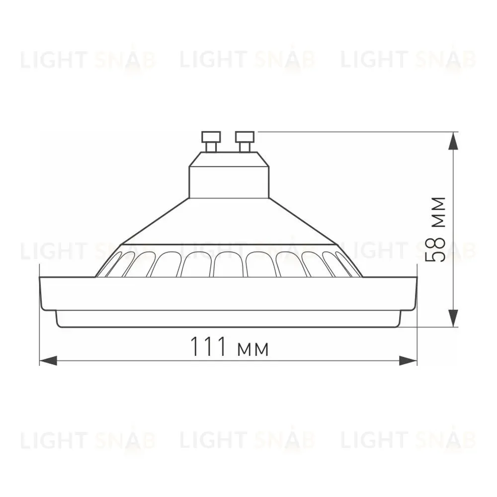 Светодиодная лампа Arlight AR111-UNIT-GU10-15W-DIM Warm3000 (WH, 120 deg, 230V) 026890 026890