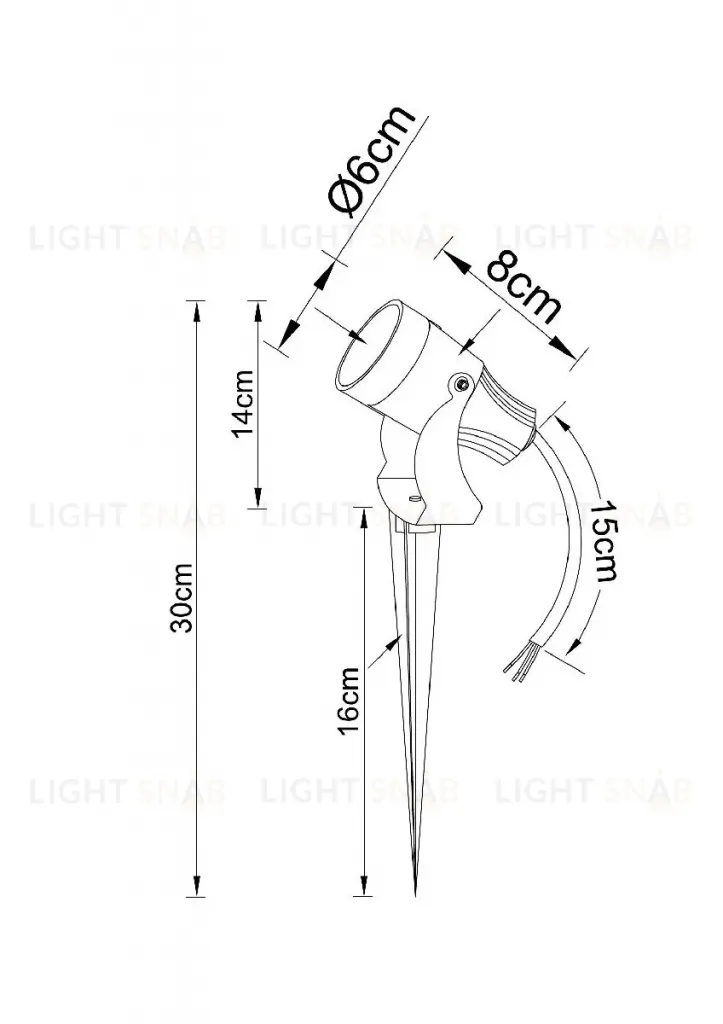 Грунтовый светильник Arte Lamp Elsie A4710IN-1BK A4710IN-1BK