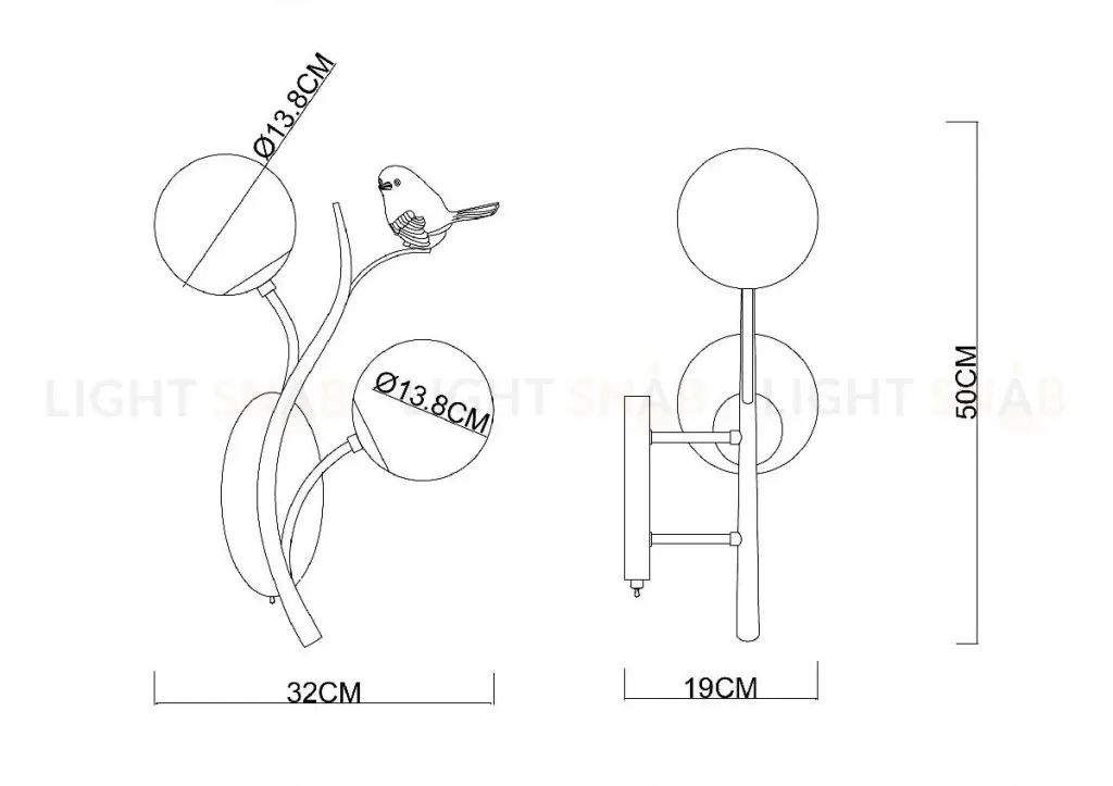 Бра Arte Lamp Camomilla A9712AP-2SG A9712AP-2SG