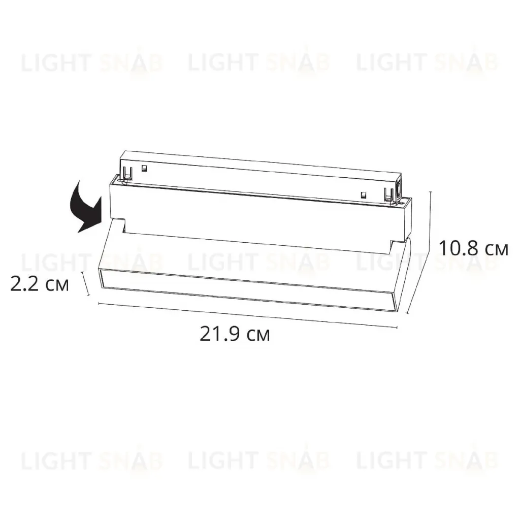 Трековый магнитный светильник Arte Lamp Linea A4679PL-1WH A4679PL-1WH