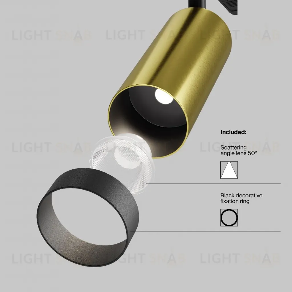 Трековый однофазный светильник Maytoni Focus Led TR021-1-12W3K-W-BBS TR021-1-12W3K-W-BBS