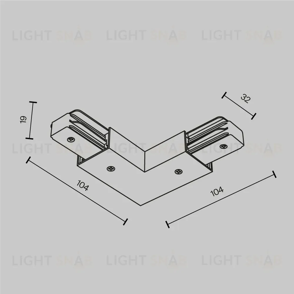 Угловой коннектор питания с вводом питания Maytoni Unity TRA001CLB-11B TRA001CLB-11B