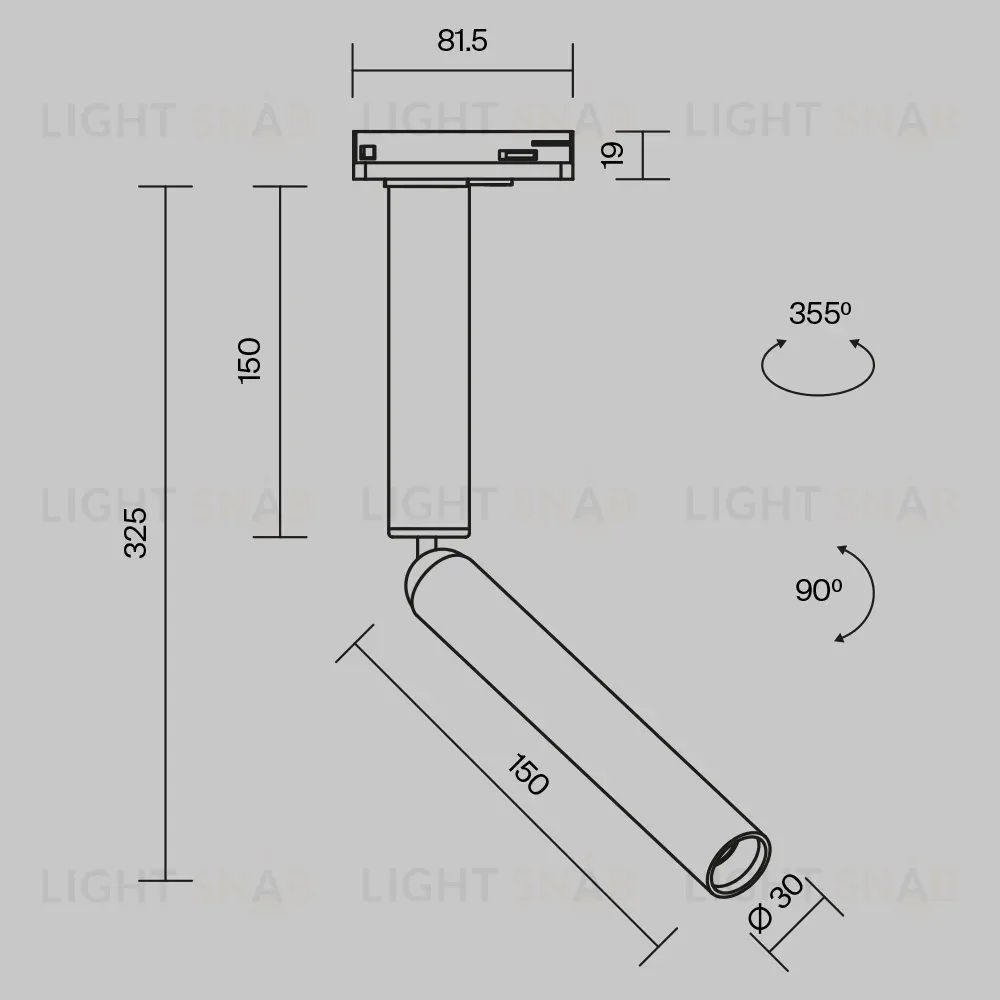 Трековый однофазный светильник Maytoni Focus T TR142-1-6W3K-B TR142-1-6W3K-B