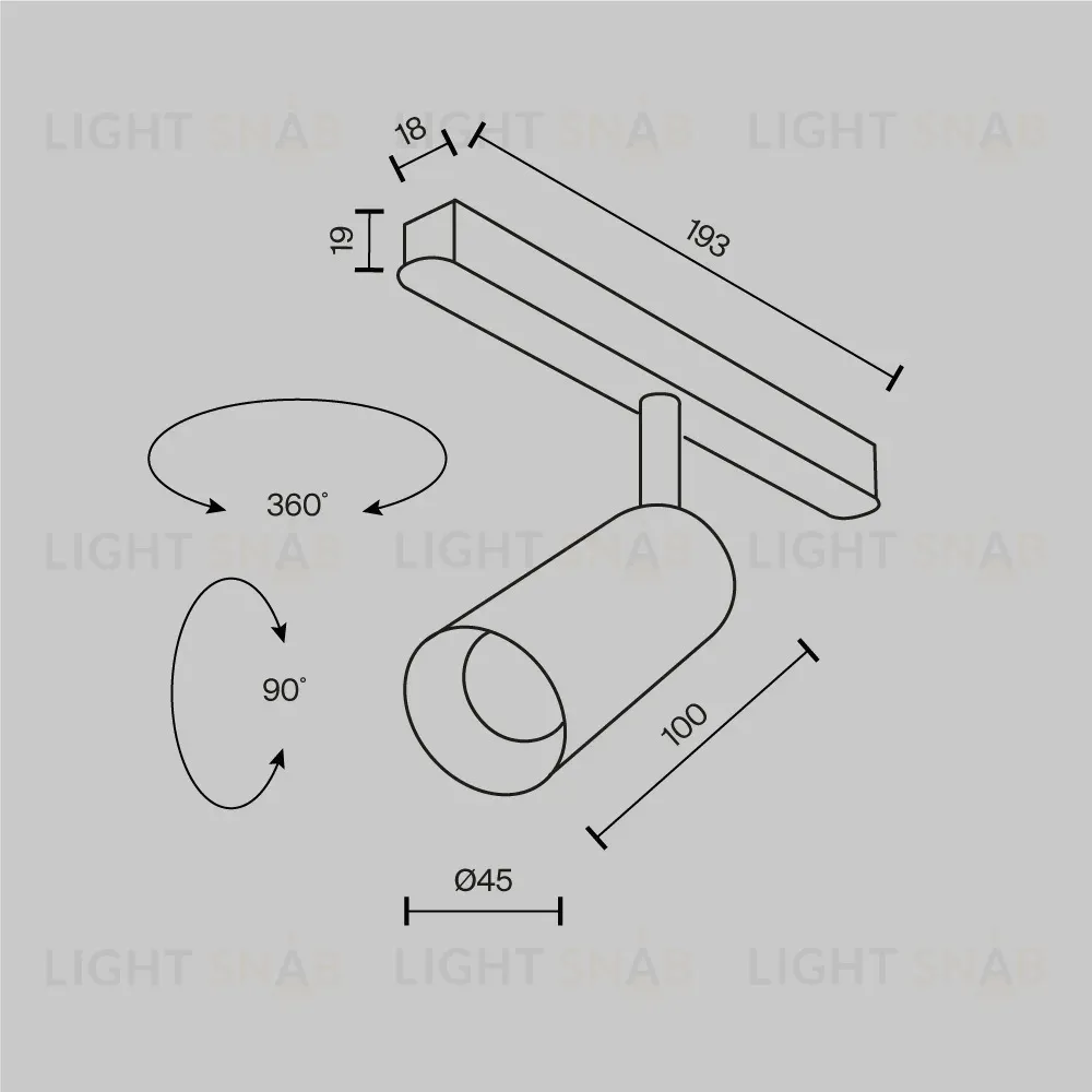 Трековый магнитный светильник Maytoni Focus Led TR032-4-5W3K-M-DS-BW TR032-4-5W3K-M-DS-BW