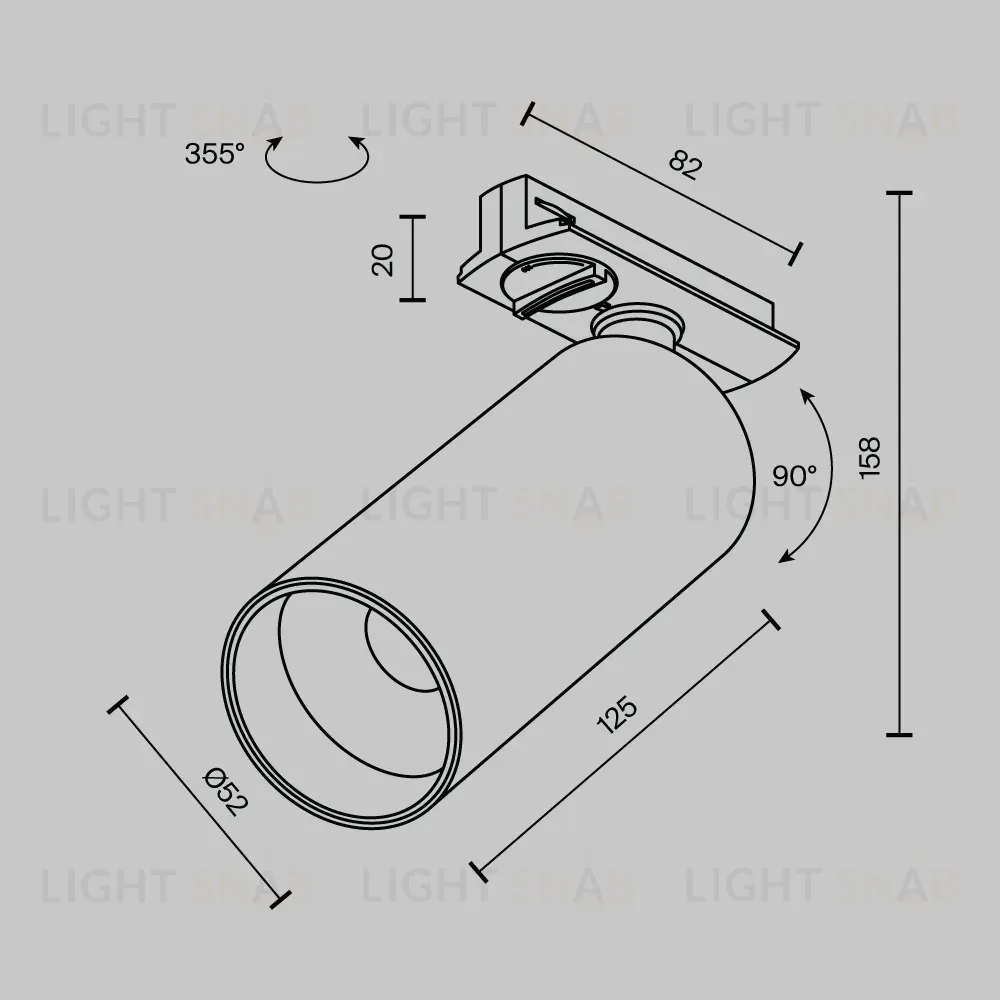 Трековый однофазный светильник Maytoni Focus Led TR021-1-12W4K-W-BBS TR021-1-12W4K-W-BBS
