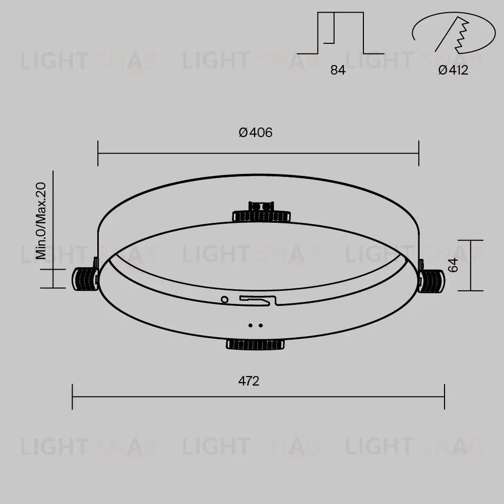 Рамка для встраиваемого светильника Maytoni Downlight DLA032-TRS45-W DLA032-TRS45-W