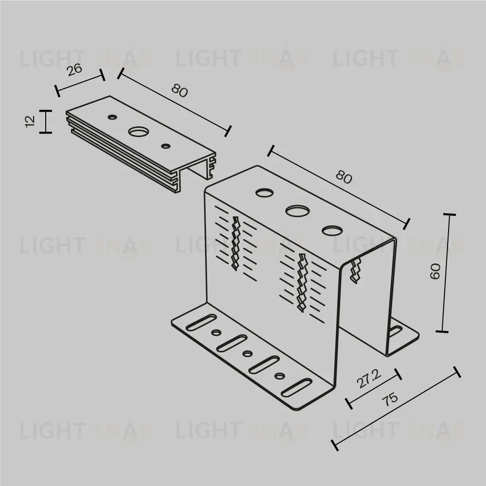 Крепеж для установки шинопровода Maytoni Exility TRA034HCB TRA034HCB