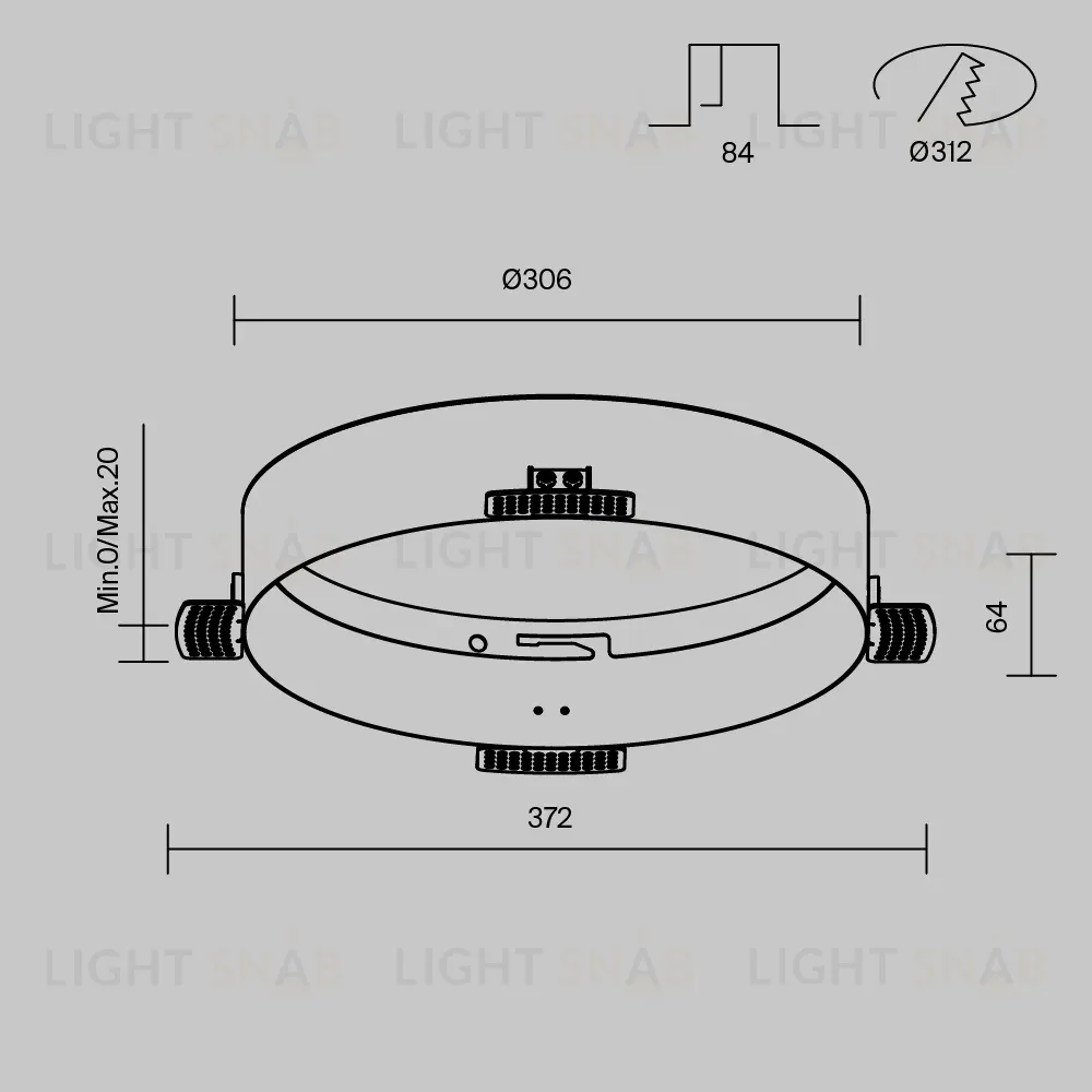 Рамка для встраиваемого светильника Maytoni Downlight DLA032-TRS36-W DLA032-TRS36-W