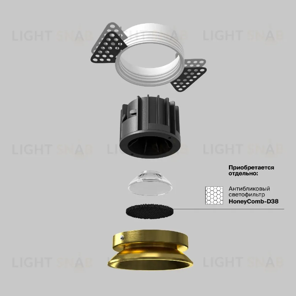 Встраиваемый светильник Maytoni Round DL058-12W3K-TRS-BS DL058-12W3K-TRS-BS