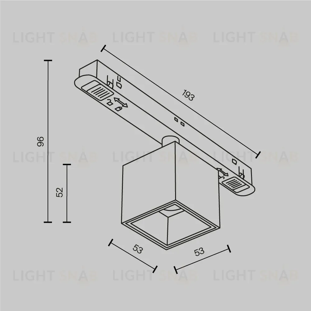 Трековый магнитный светильник Maytoni Alfa S TR133-2-7W3K-BS TR133-2-7W3K-BS