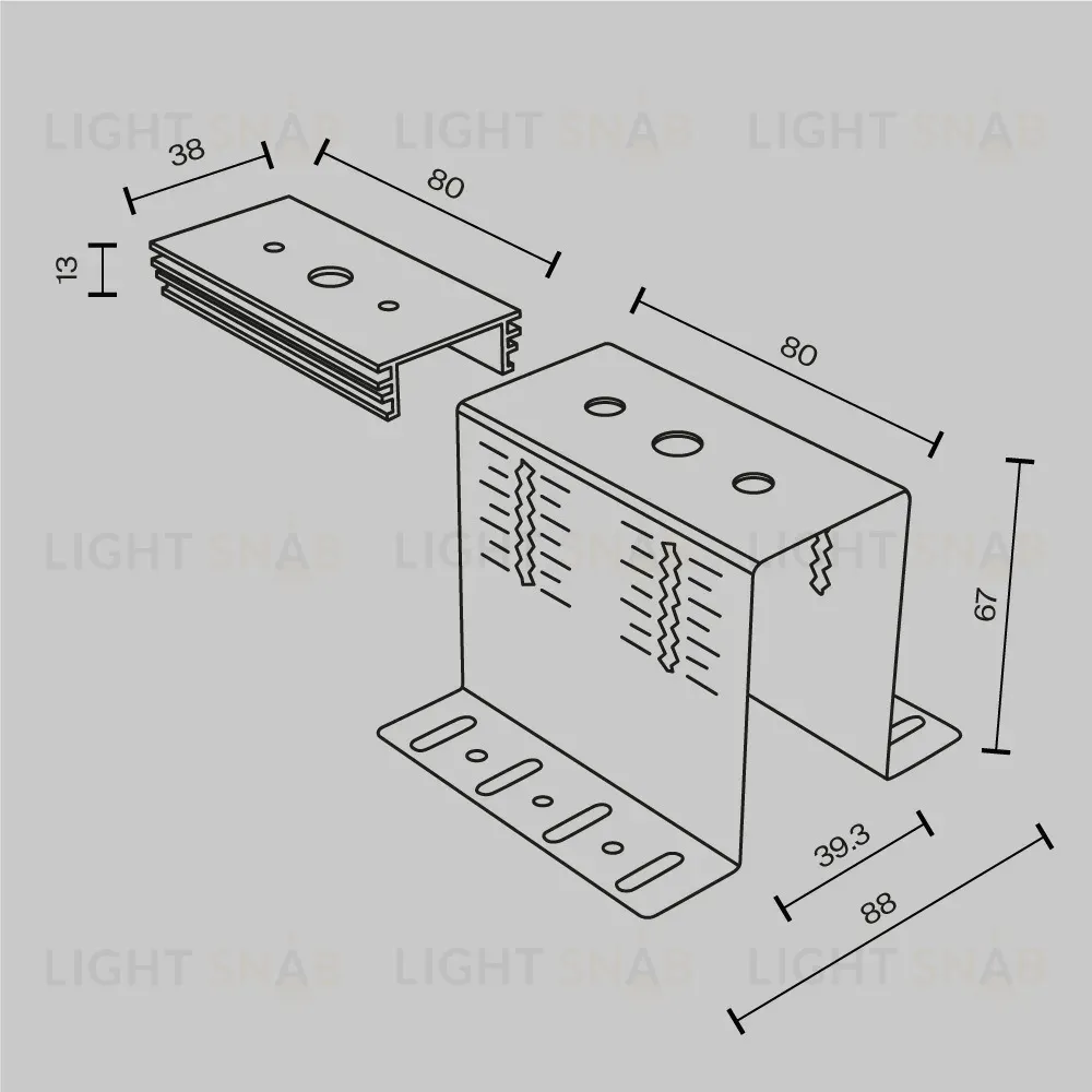 Крепеж для установки шинопровода Maytoni Gravity TRA010HCB TRA010HCB