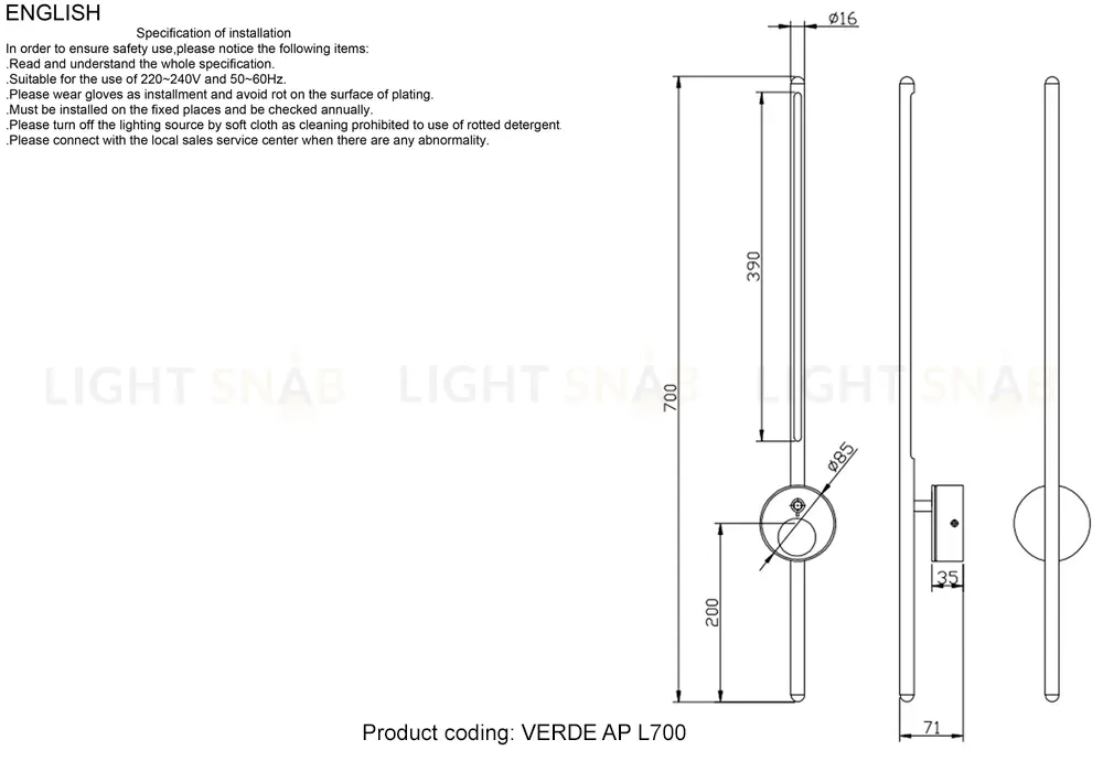 Настенный светильник Crystal Lux VERDE AP L700 GOLD NEW VERDE AP L700 GOLD NEW