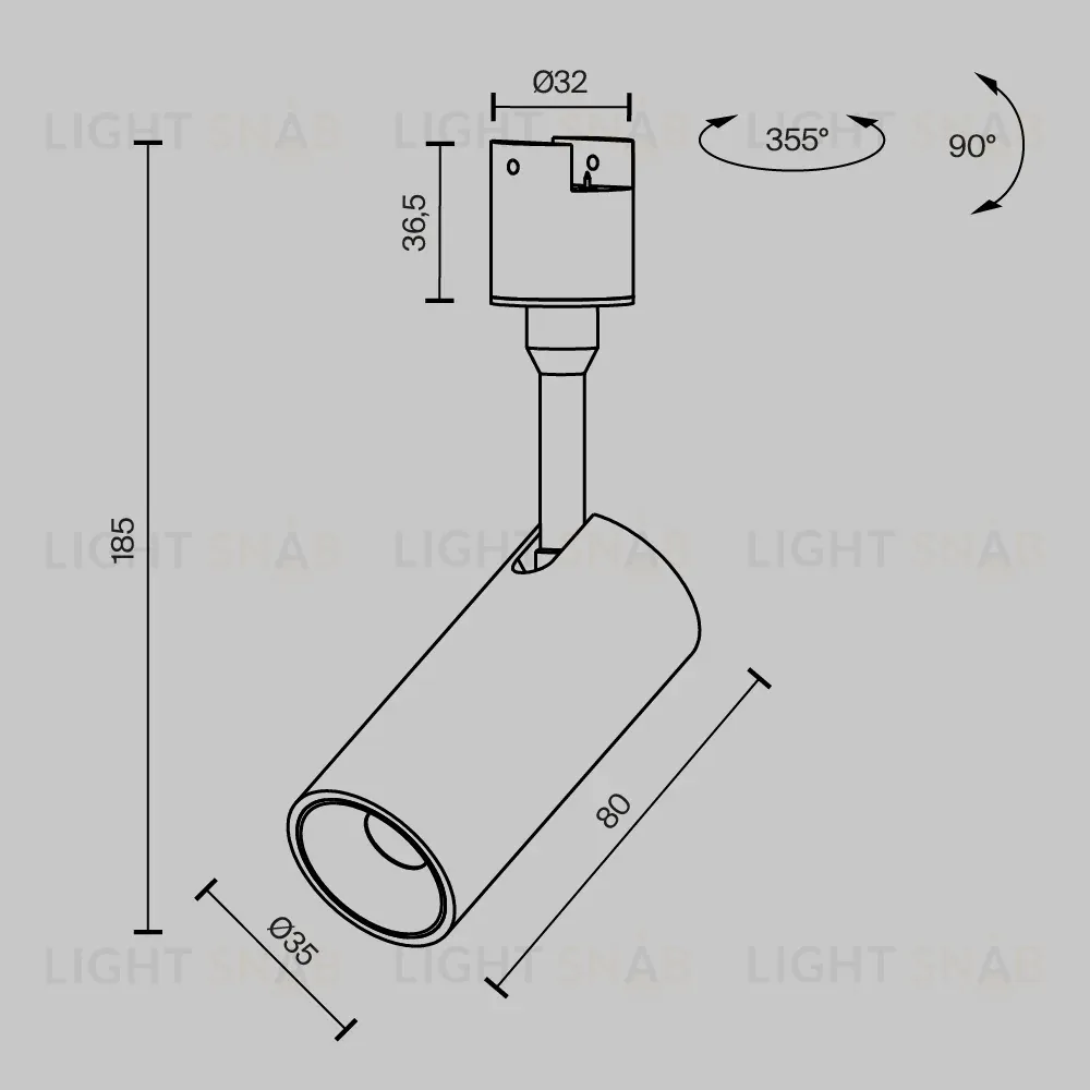 Трековый магнитный светильник Maytoni Focus Led TR163-1-5W3K-M-B TR163-1-5W3K-M-B