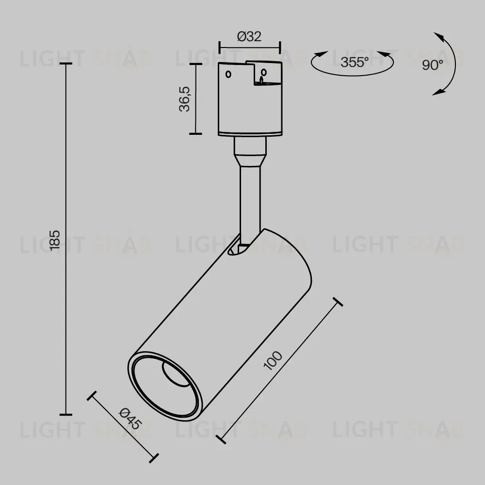 Трековый магнитный светильник Maytoni Focus Led TR163-1-10W3K-M-B TR163-1-10W3K-M-B