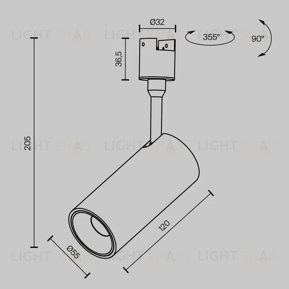 Трековый магнитный светильник Maytoni Focus Led TR163-1-15W3K-M-B TR163-1-15W3K-M-B