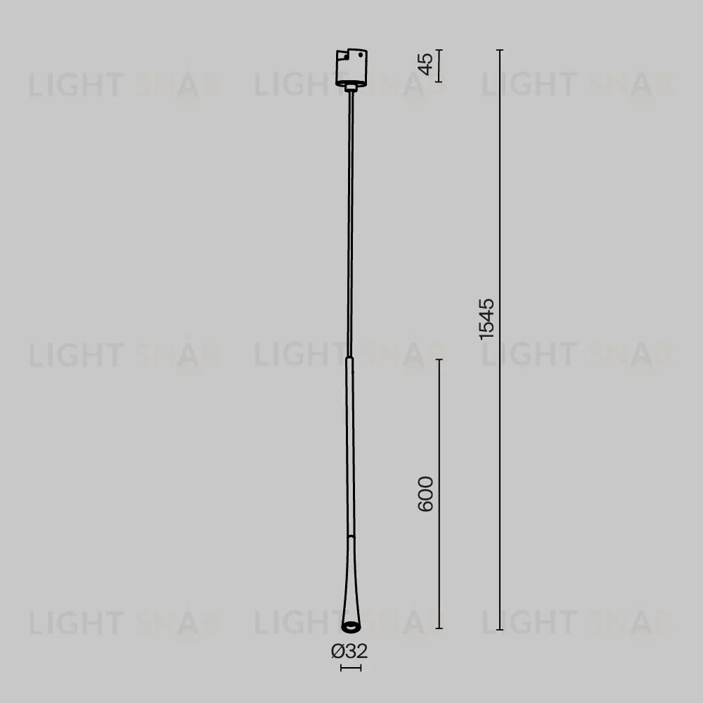 Трековый подвесной магнитный светильник Maytoni Waist TR168-1-7W3K-M-B TR168-1-7W3K-M-B