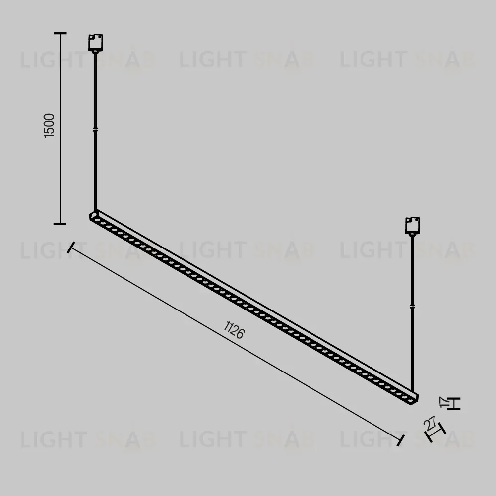 Трековый подвесной магнитный светильник Maytoni Points TR169-1-52W3K-M-B TR169-1-52W3K-M-B