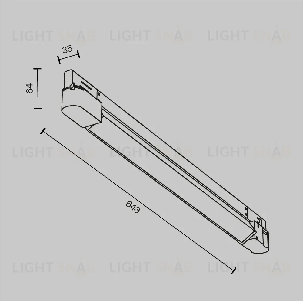 Трековый трехфазный светильник Maytoni Basis TR196-3-20W2.7K-W TR196-3-20W2.7K-W