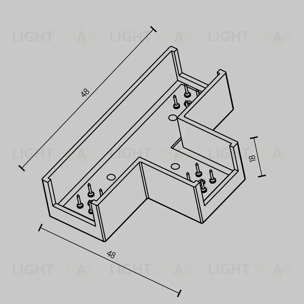 Коннектор питания Т-образный Maytoni Elasity TRA160CT-11B TRA160CT-11B