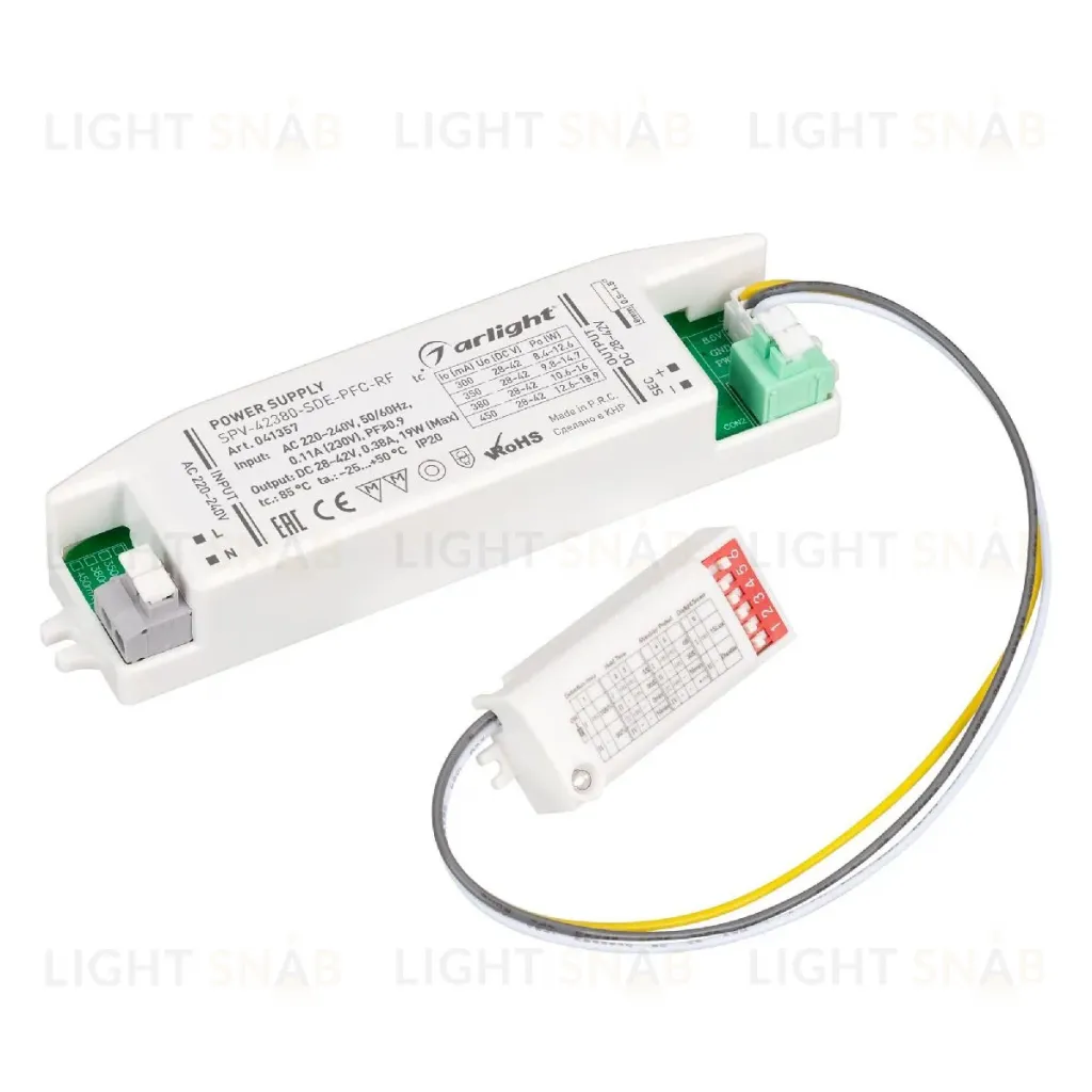 Блок питания Arlight SPV-42380-SDE-PFC (19W, 28-42V, 380mA, 5.8GHz) 041357 041357