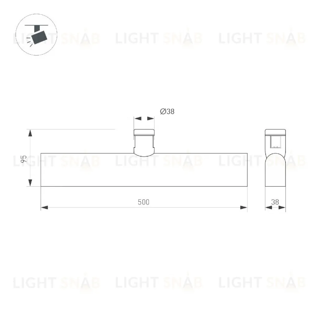 Трековый светильники Arlight ART-APRIORI-FLAT-L500-15W Warm3000 039295 039295