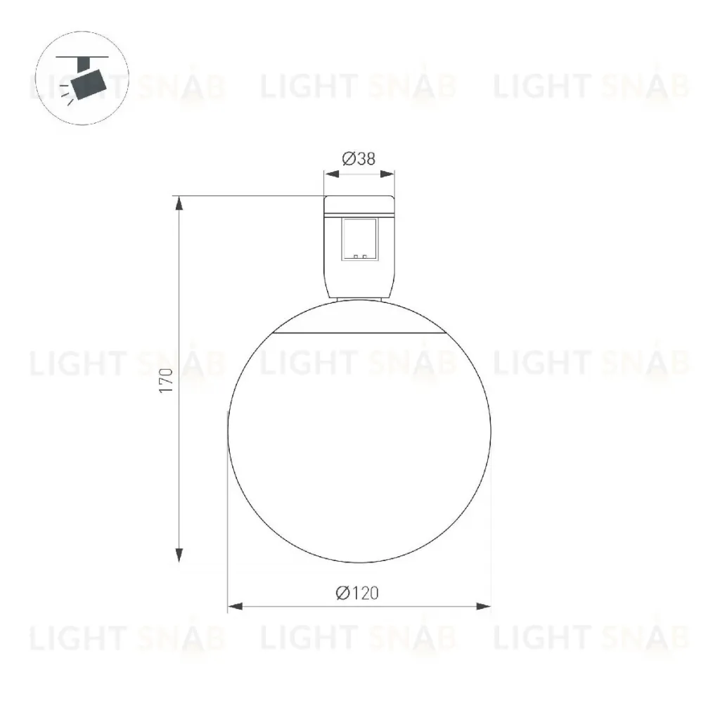 Трековый светильники Arlight ART-APRIORI-SFERO-R120-5W Warm3000 039289 039289