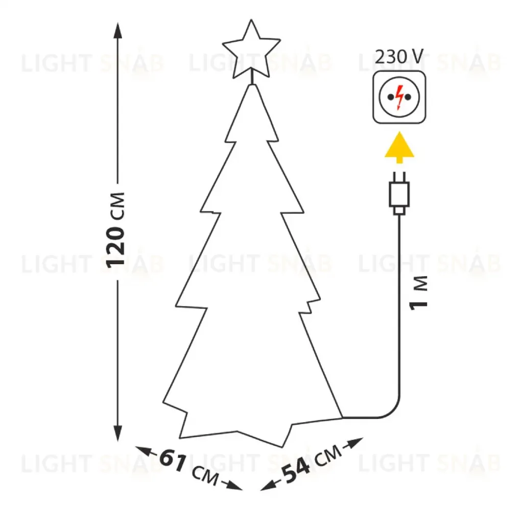 Светодиодная фигура Uniel ULD-R502 220V XMAS TREE UL-00011052 ULD-R502 220V XMAS TREE