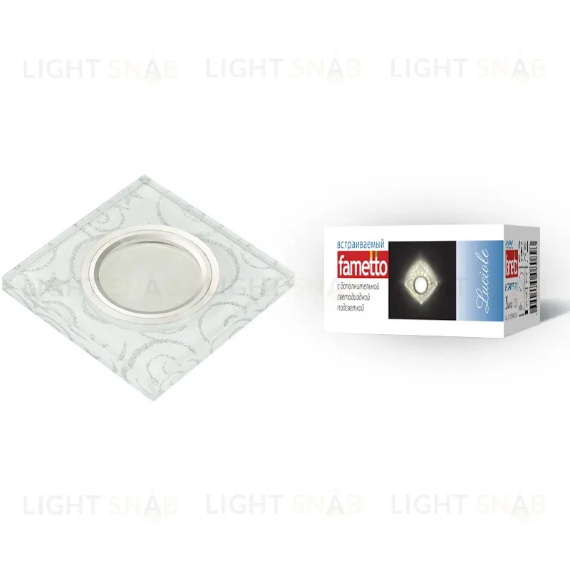 Встраиваемый светильник Fametto Luciole DLS-L203 GU5.3 CHROME/WHITE UL-00000378 DLS-L203 GU5.3 CHROME/WHITE