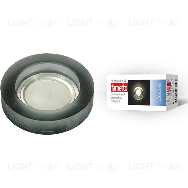 Встраиваемый светильник Fametto Luciole DLS-L110 GU5.3 CHROME/MATT BLACK UL-00000362 DLS-L110 GU5.3 CHROME/MATT BLACK