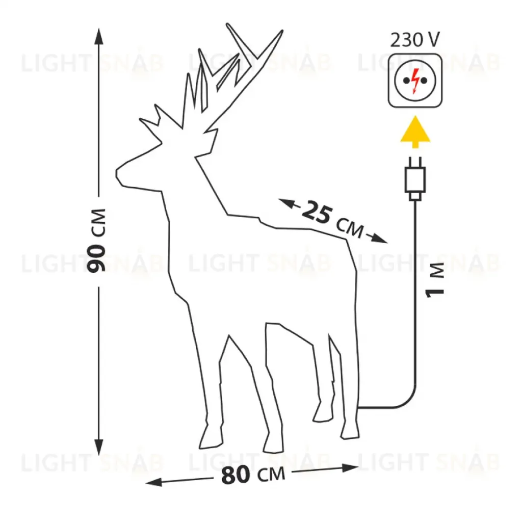 Светодиодная фигура Uniel ULD-R501 220V DEER UL-00011051 ULD-R501 220V DEER