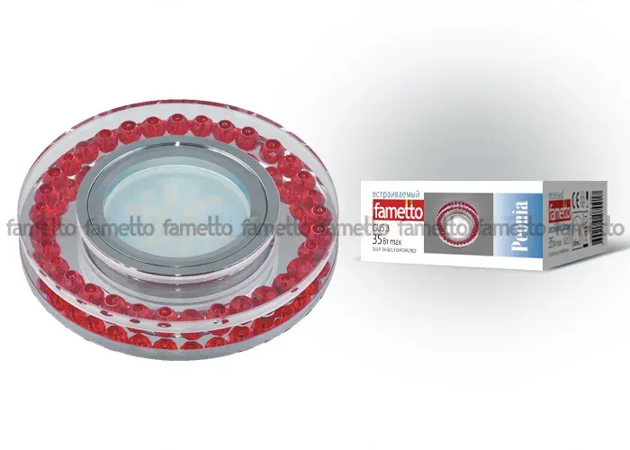 Встраиваемый светильник Fametto Peonia DLS-P104 GU5.3 CHROME/RED DLS-P104 GU5.3 CHROME/RED