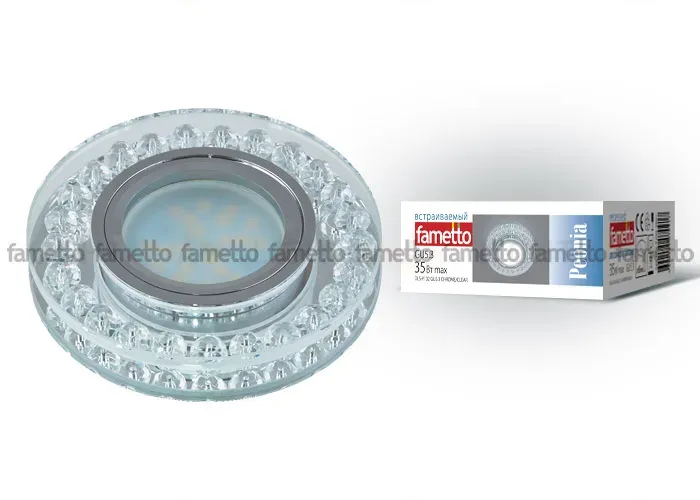 Встраиваемый светильник Fametto Peonia DLS-P102 GU5.3 CHROME/CLEAR DLS-P102 GU5.3 CHROME/CLEAR
