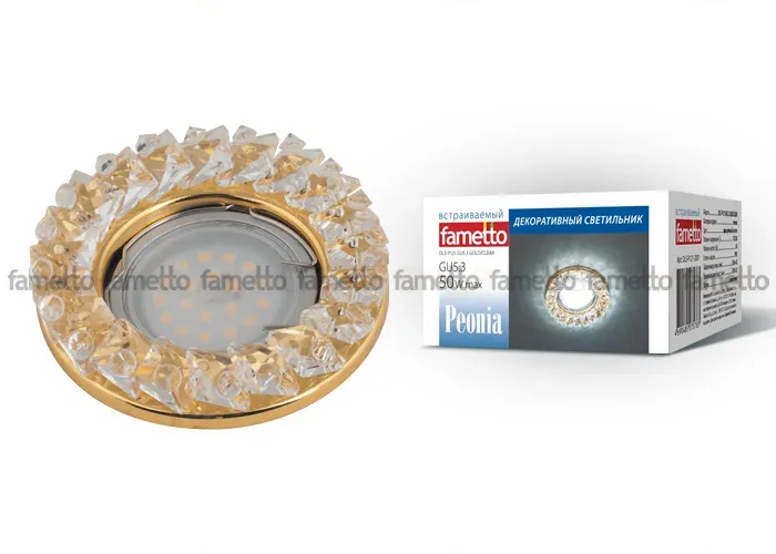 Встраиваемый светильник Fametto Peonia DLS-P121 GU5.3 GOLD/CLEAR DLS-P121 GU5.3 GOLD/CLEAR